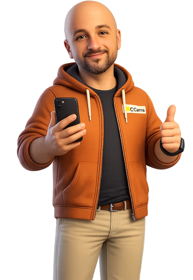 C’Carré avec un smartphone